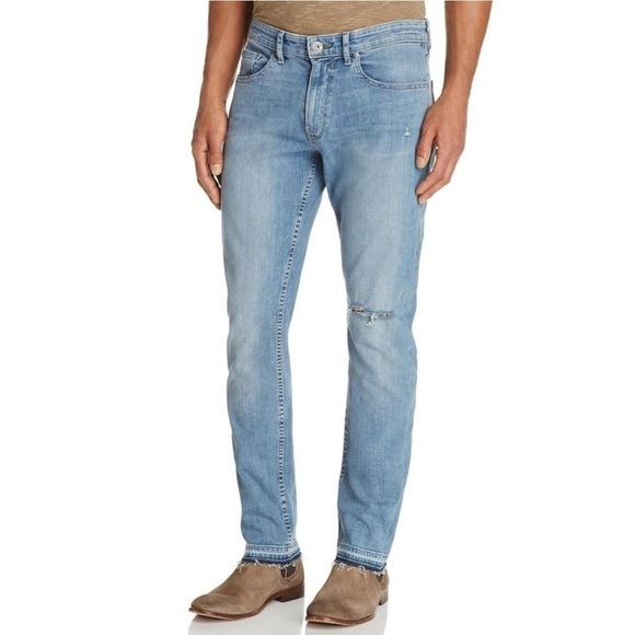 Paige Lennox Distressed Slim Fit Denim Jeans Size 29 - Picture 1 of 15